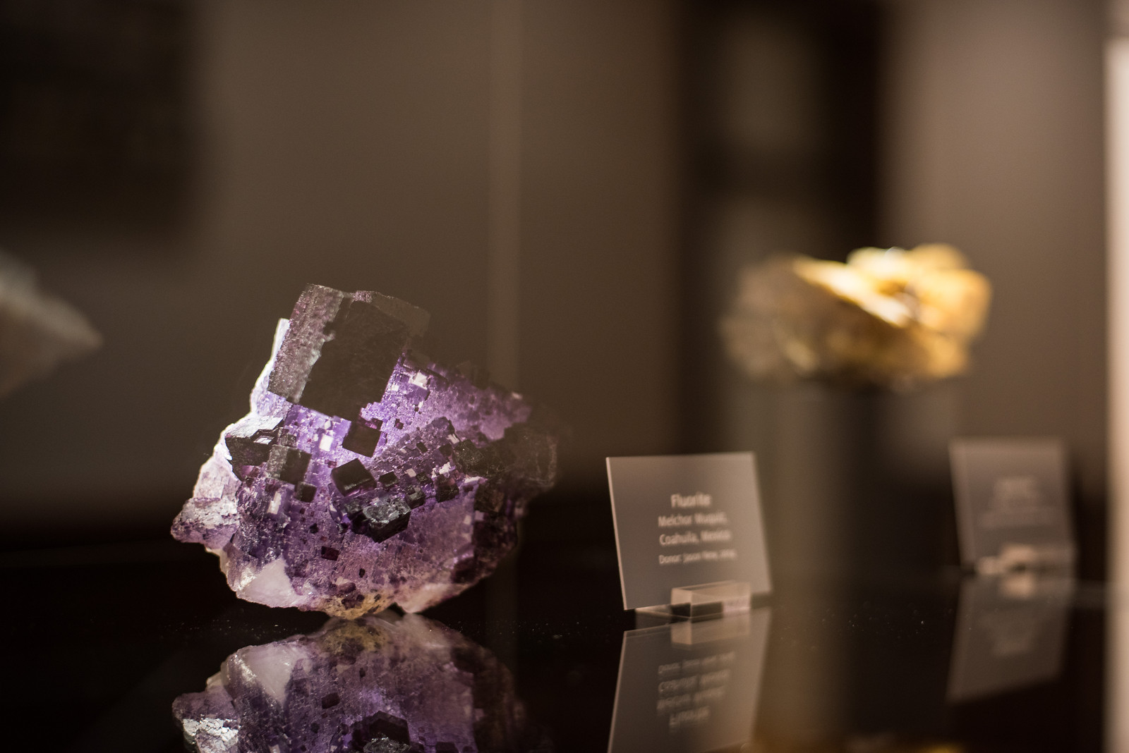 Image of a mineral on display